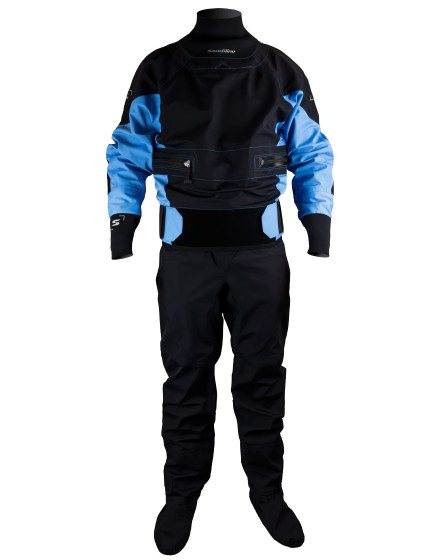 Kayaking Dry Suit Advanced Black/Blue