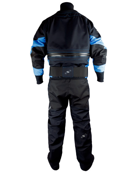 Kayaking Dry Suit Advanced Black/Blue with RELEVE zipper