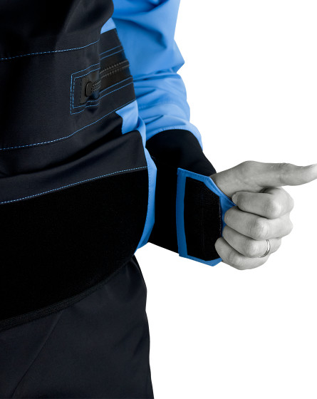 Kayaking Dry Suit Advanced Black/Blue with RELEVE zipper